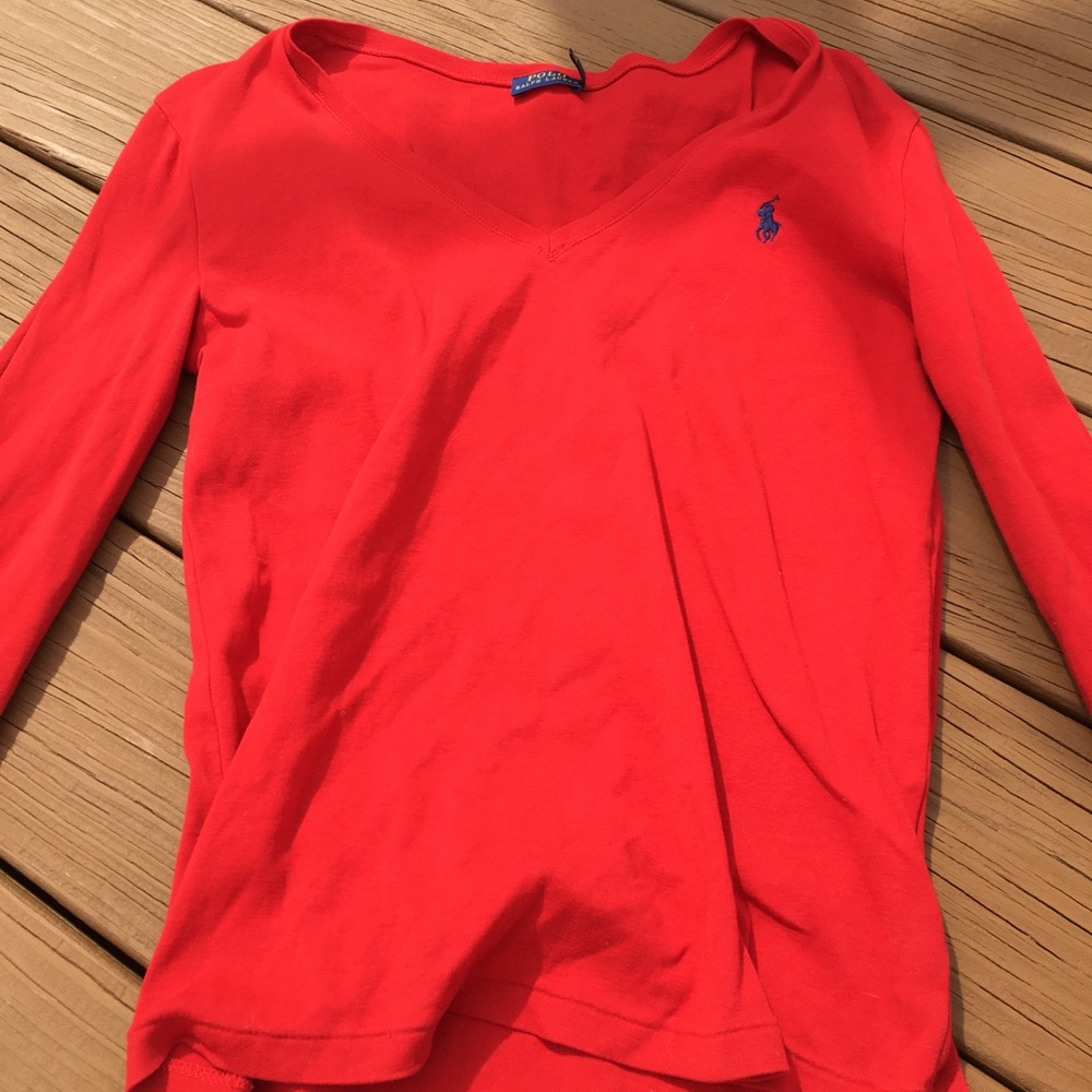Long sleeve vneck Ralph Lauren shirt